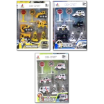 Alloy Vehicle Sets with Road Signs